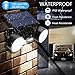 CINOTON Solar Flood Lights Outdoor Motion Sensor 30 LED Solar Light Dual Head Spotlights IP65 Waterproof 360°Rotatable Solar Landscape Light for Yard Garage Patio Porch