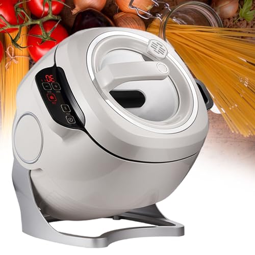 Lista de Robots de cocina los más solicitados. 50 Máquina de Cocina para saltear de 6 litros, Robot de Cocina con Panel táctil con rotación de 360° y Calentamiento Integral 3D, procesador de Alimentos para freír, guisar,...