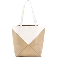 Pre-Loved Puzzle Fold Tote Leather Medium, Neutral