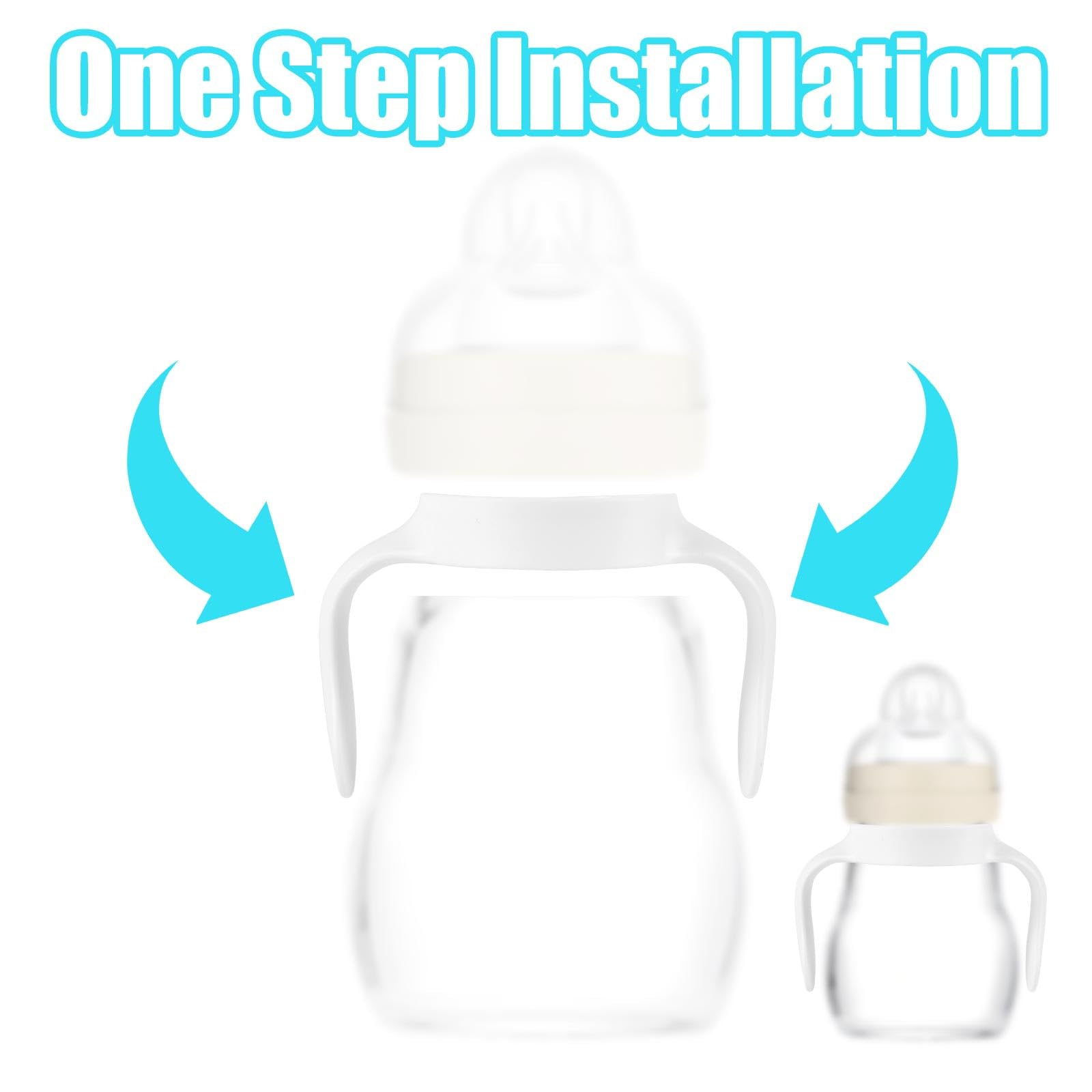 4St Flaschengriffe Baby Kompatibel mit Mam Flaschen, Flaschenhalter für Babys Selbstfütterung Flaschenzubehör für Babys Bringt Dem Baby Bei Seine Eigenen Flaschen zu Halten