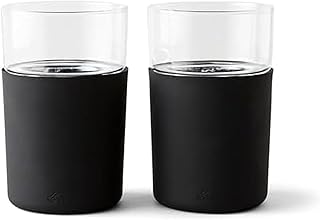 Rabbit Freezable Beer Glasses, 2 Count (Pack of 1), Black