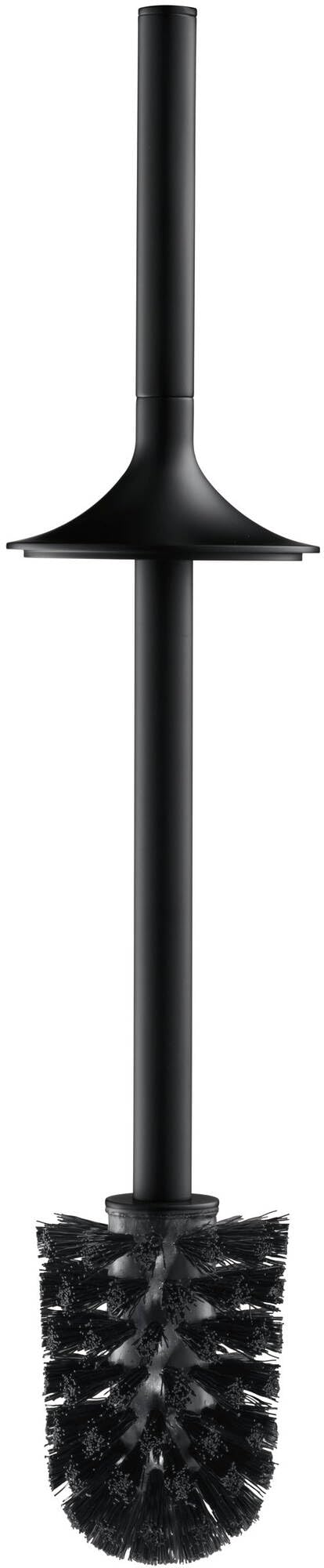 Duravit Bürstengarnitur Starck T, WC-Bürstenhalter bodenstehend, Toilettenbürste ohne Bohren, Klobürste, Schwarz Matt