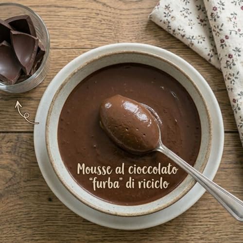 Mousse al cioccolato "furba" di riciclo (senza uova)