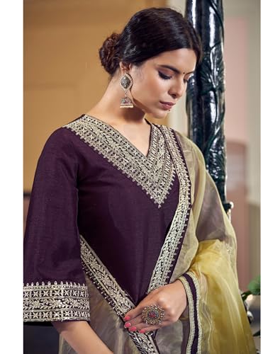 Women's Silk Blend Embroidery Lace Straight Kurta With Pant And Dupatta4