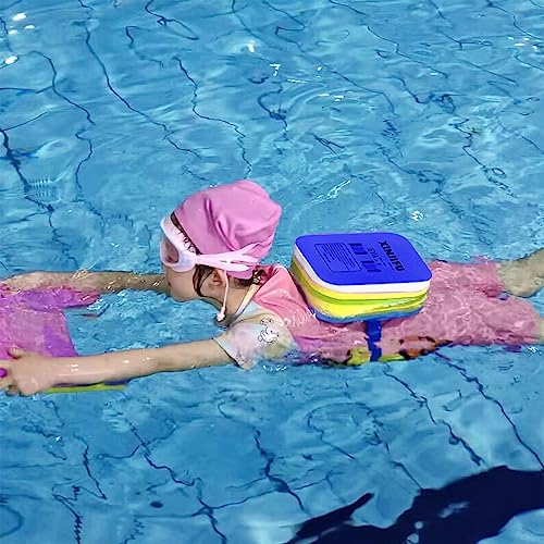 BlueSpace Back Float Swimming Belt Water Aerobics Exercise Aqua Fitness Swim Training Equipment Board with Adjustable Layers for Kids Swimming Beginners (Random Color)