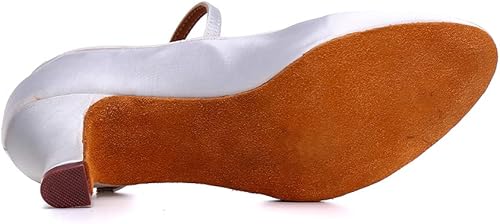 Miniatura 5 de DKZSYIM Zapatos de baile de salón latino para mujer, con puntera cerrada, estilo moderno Tango Salsa, modelo EM138