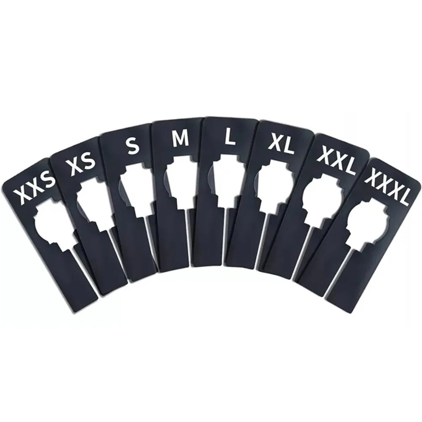 Zeahkri Hanger Dividers 30pcs Round Rectangular Clothes Size Dividers Clothing Rack Size Multifunctional Garment Tags Commercial for Sorting Clothes(Style 2)