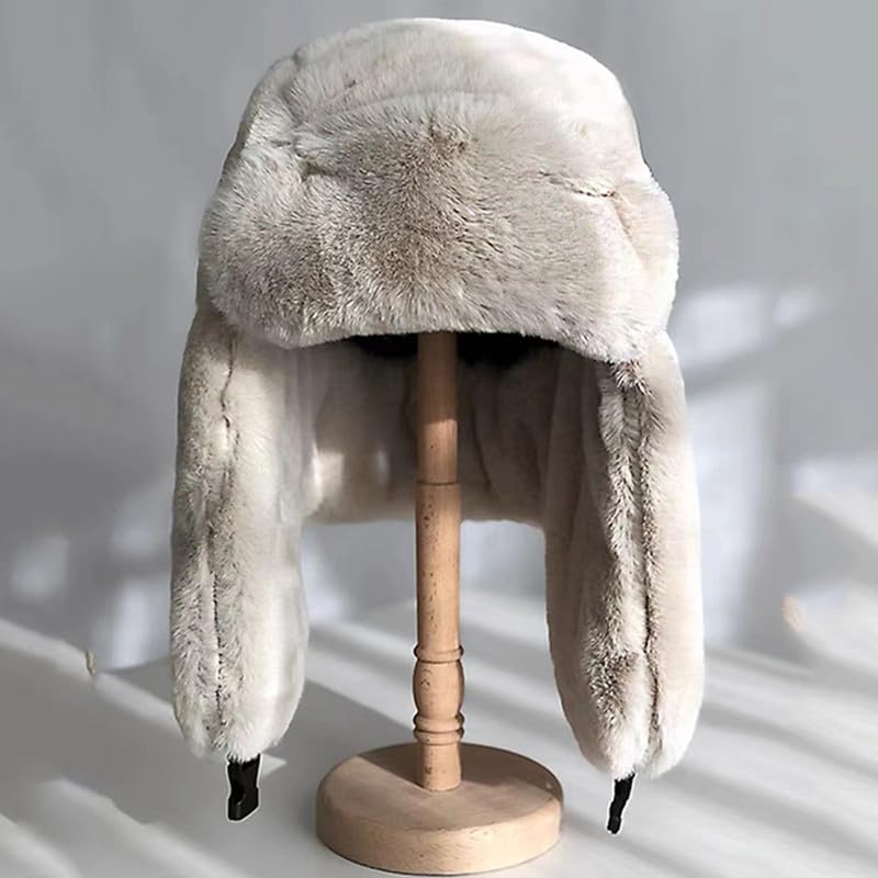 Donne Bomber Cappelli for Gli Uomini Inverno Addensare Paraorecchie Caps Pelliccia Sintetica Caldo Russo Protezione Dell'orecchio Ciclismo Cappello da Sci