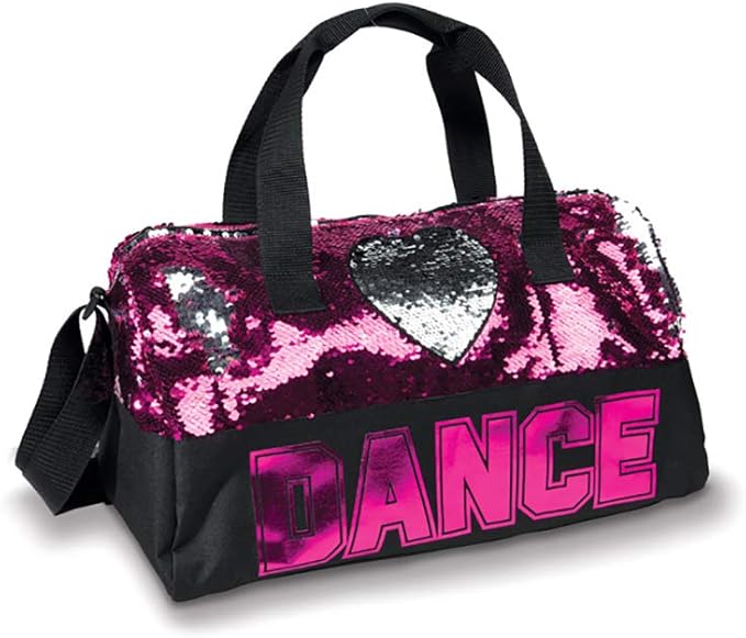 Sequin Dance Heart Duffle Bag
