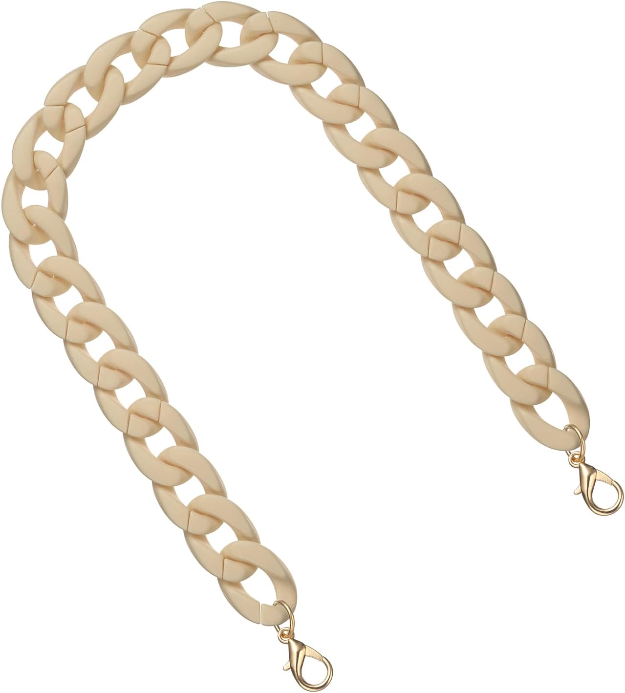 MECCANIXITY Acrylic Purse Strap 17.7" Matte Handbag Strap Chain Replacement Bag Handle Extender Purse Shoulder Chains
