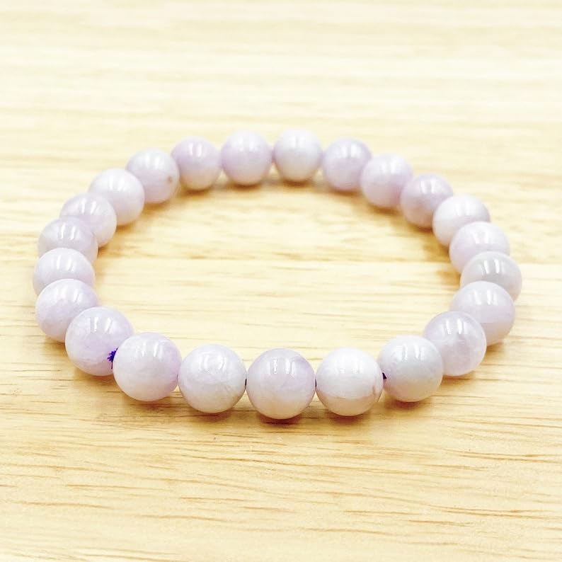 LKBEADS Bransoletka z naturalnego tworzywa sztucznego 8 mm rondelle smooth 7 cali półprecyzyjne kamienie koraliki, bransoletka z koralikami, dla mężczyzn i kobiet, uzdrawiająca, kryształowa,