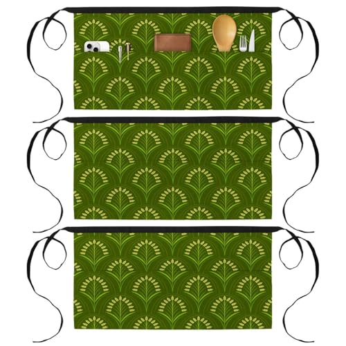Tablier court de chef lot de 3 pour éviter les taches lors du nettoyage et en cuisine