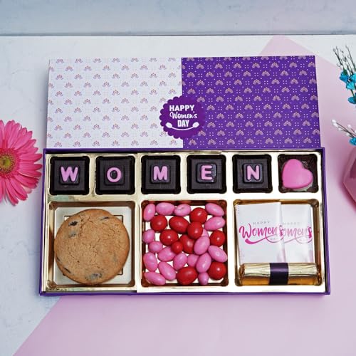 Image of Velvet Fine Chocolates Gift Hamper Chocolate blast 6 assorted chocolates, 1 fruit and nut chocolate log, etc
