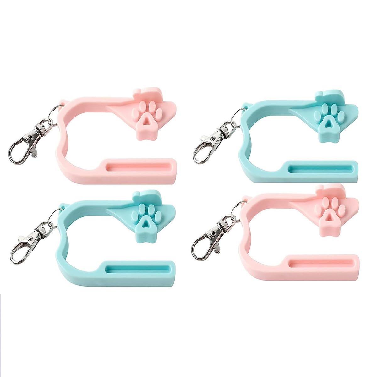 Rayyan 4 Pack Car Seat Buckle Release Tool with Key Chain, Convertible Car Seat Accessories Button Pusher for Infant, Easy Opener Aid, Easy Unbuckle Opener for Long Nails, Thumb Arthritis