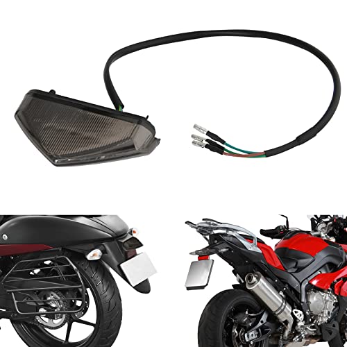 DREAMIZER Feu arrière de frein de moto, 12V 9LED E-Approved Arrêt de moto en cours d'exécution Feu arrière universel pour motos ATV Dirt Bike Scooter Cover