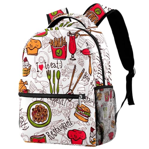 Sac à dos d'école multicolore 29.4x20x40cm pour voyage décontracté