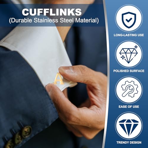 Gemelos PATIKIL Clásicos de Acero Inoxidable para Hombre miniatura 3