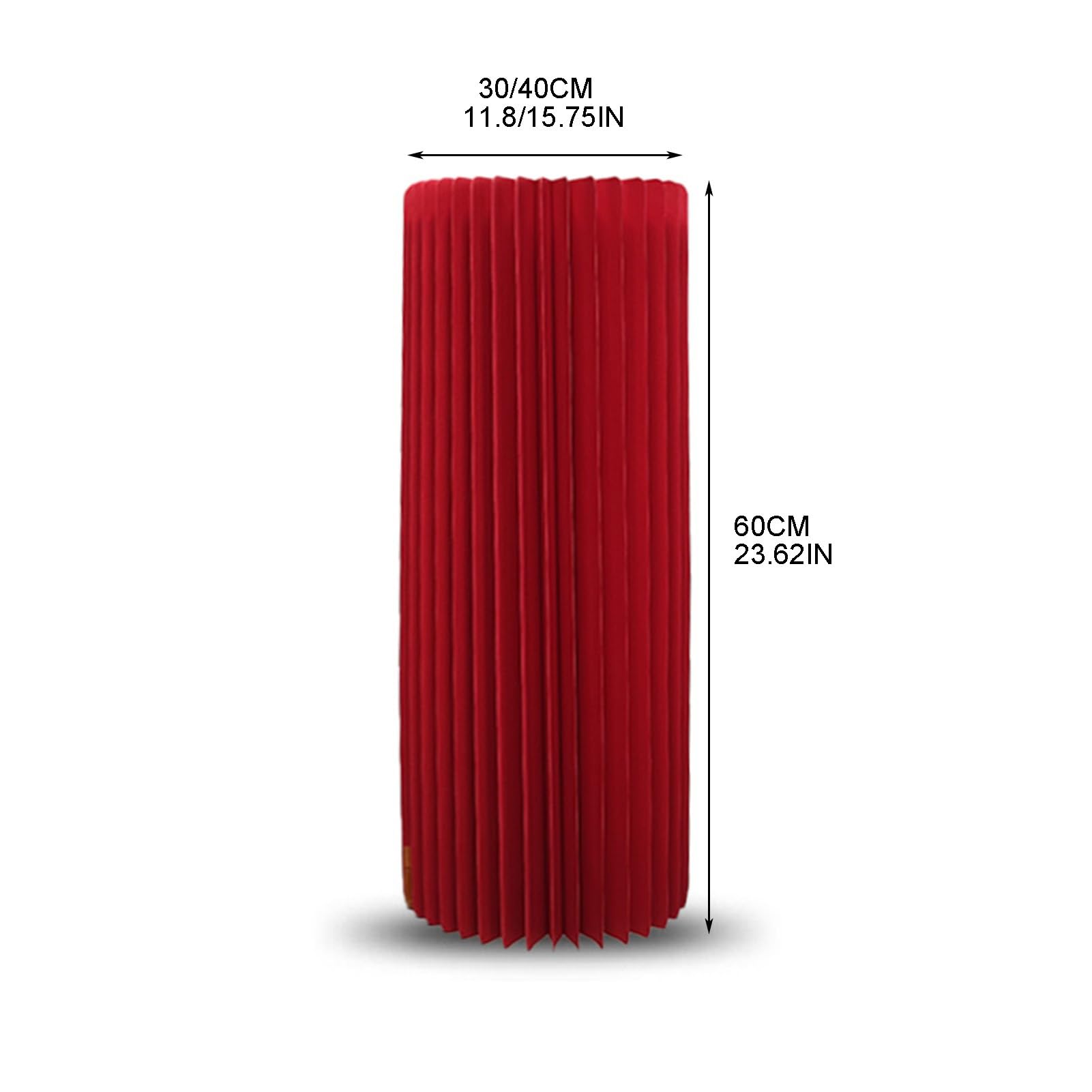 Stojak ekspozycyjny z papierowymi słupkami, Stojak na kwiaty, stojak, kolumna rzymska z papieru w kształcie cylindra(Red 15.75in,23.62in)