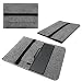 Produktbild Laptop Schutzhülle kompatibel für Medion Akoya E2291 aus Filz mit Innentaschen Sleeve Hülle Tasche Cover 11.6 Zoll Notebook Case Tasche, Farbe:Grau