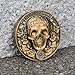 Memento Mori Coin - Memento Vivere Challenge Coin Embrace Life & Remember Mortality - Motivational Coin with Skull and Tree of Life Design(Single Coin)