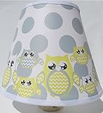 Yellow Owl Night Lights with Dots/Owl Nursery Decor