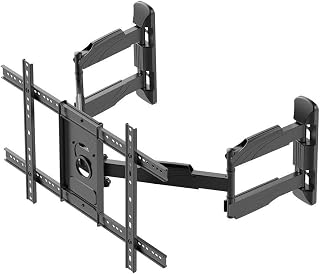 Monoprice 130345 Cornerstone Series Full-Motion Articulating TV Wall Mount Bracket for TVs 37in to 70in Max Weight 99lbs VESA Patterns Up to 600x400 Rotating, Black