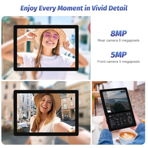 ZANDIZ 10.1 Inch Tablet Android 14 Octa Core Processor Tablet, 8GB RAM 64GB ROM (TF 1TB), 5+8MP Dual Camera (Black) - Image 8