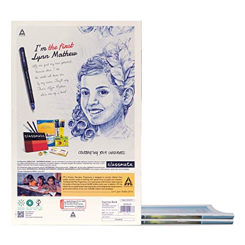 Image of Classmate Long Book - Unruled, 160 Pages, 314 mm x 194 mm - Pack Of 3 Long Book - Single Line, 140 Pages, 297 mm x 210 mm - Pack Of 3