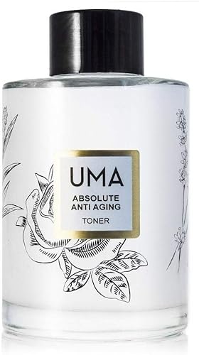 UMA Absolute - Tónico de rosa de aloe antienvejecimiento para hidratación y brillo, reparación diaria de daños y reducción de manchas de la edad,