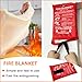 KKIKK Fire Blanket for Home Safety, 2 Pack Emergency Fire Suppression Blankets for Kitchen, 40” x 40” Fiberglass Fire Blanket (Thinner Model)