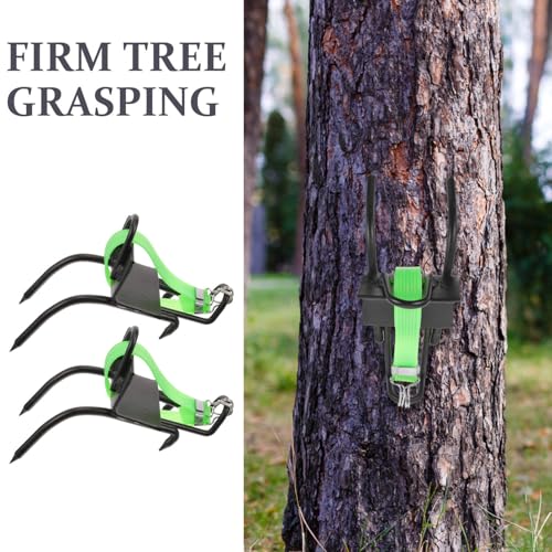 Image of GANAZONO Tree Climbing Shoes with Spikes Adjustable Ankle Buckle Climbing Tools Set for Outdoor Arborist Work Non-Slip Durable Tree Climbing Gear 8.26X3.14X2.95 Inches
