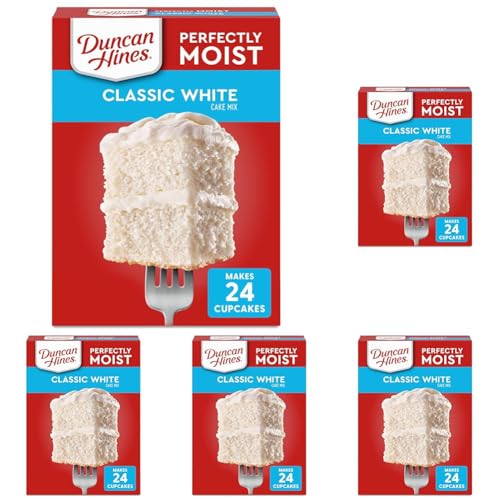 Duncan Hines Classic Cake Mix, White, 15.25 oz (Pack of 5)