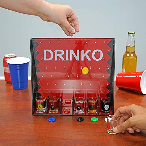 Drinko Drinking Game - Fairly Odd Novelties - Fun Social Shot Glass Party Game For Groups / Couples, Multicolor, One Size #TOP4