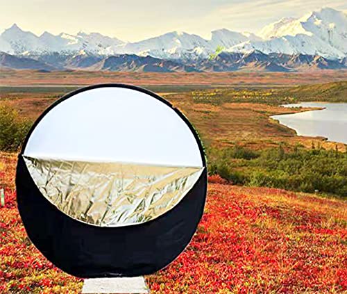Photography Reflector With Clip 24 Inch 5 In 1 Photo Light Collapsible Diffuser With Bag & Reflector Holder For Studio Photography Outdoor Lighting Translucent Silver Gold White Black #TOP7