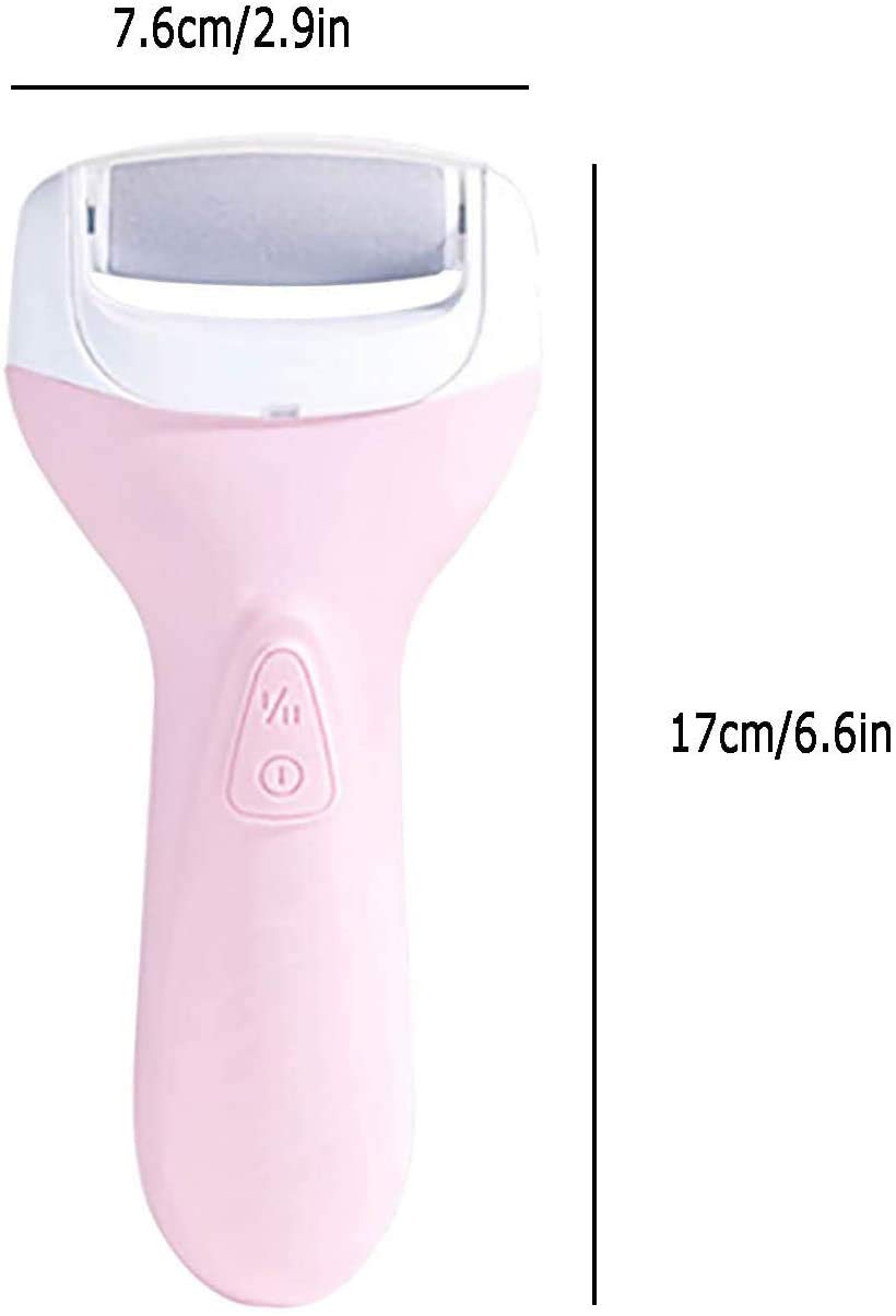 Removedor de callos de pie eléctrico, herramientas electrónicas de pie pedicure para hombres para hombres, 2 cabezas de molienda para muertos, piel seca agrietada, protección automática de la ind