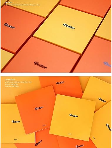 Miniatura 3 de Bangtan Boys BTS BUTTER Set (Cream ver +Peaches ver) Álbum individual [con tarjeta fotográfica extra lenticular y calcomanía] (carteles limitados de