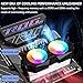 GSCOLER X5 Memory RAM Cooling Fans, 5V/3Pin ARGB Light Effect RAM Cooler with Dual 60mm PWM Fans, Anti - Static ABS, Tool - Free DIY PC Gaming Case Installation