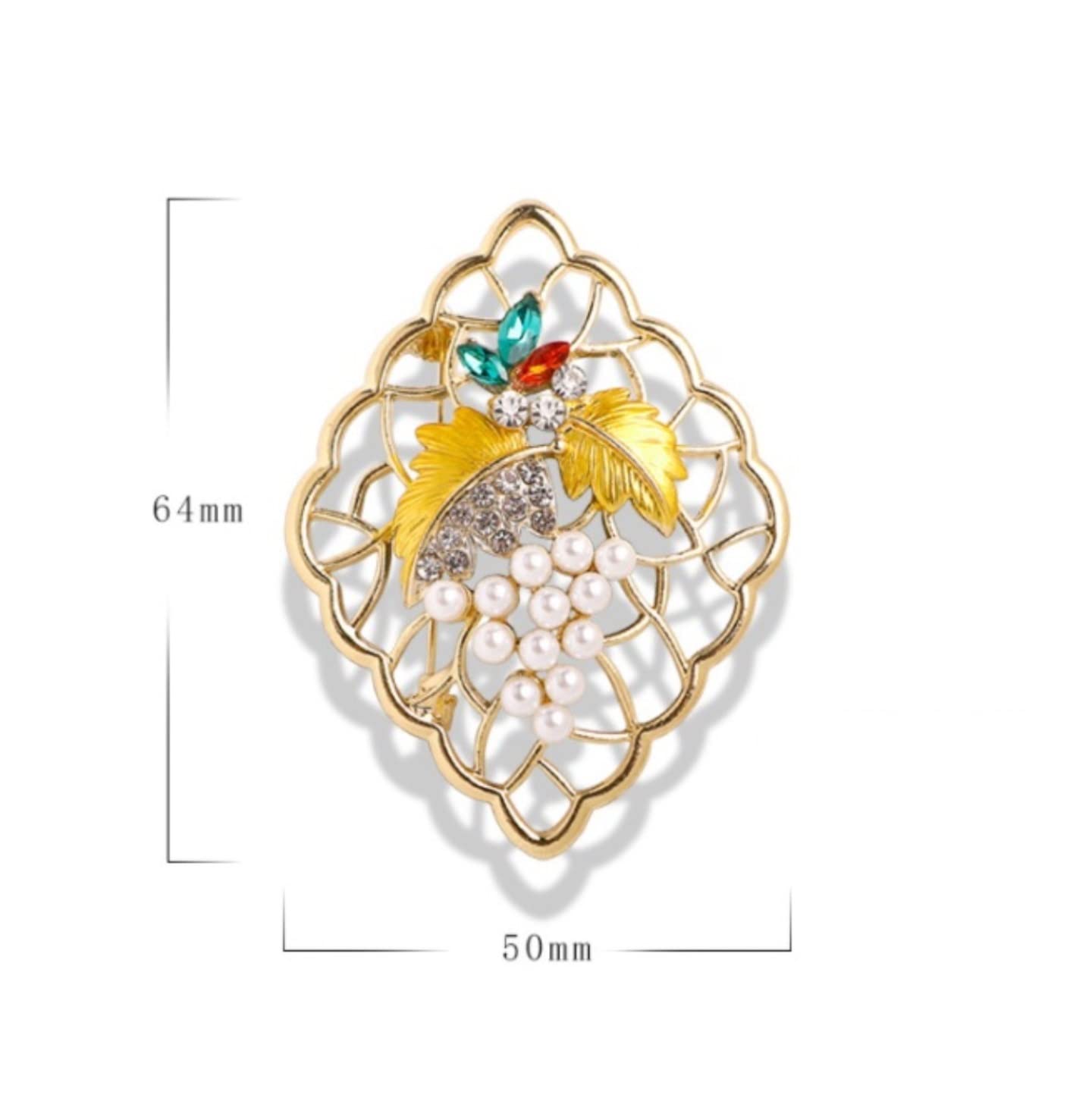 Broschen Für Damen Traube Brosche Pin Perle Retro Palast Stil Frucht Blumen Party Jacke Mantel Exquisit Anstecknadeln