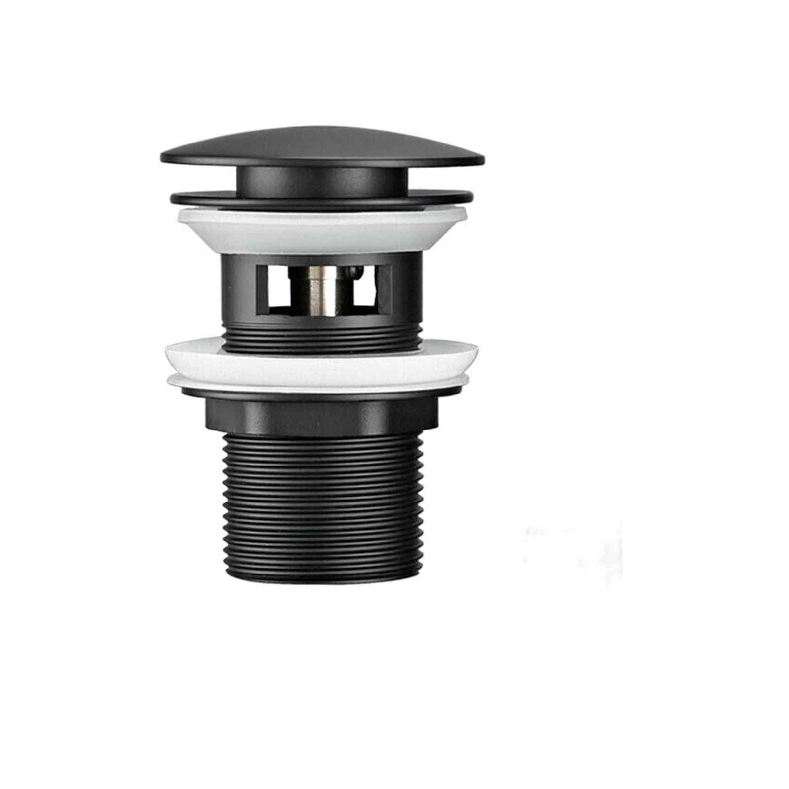 Sink Plug Pop Up Bathroom Basin Sink Pop Up Drain Bath Plug Black Bath Stopper Shower Sink Strainer Plug Bathroom Accessories(With hole)