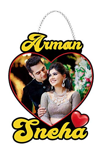 Image of Shrikant Art Personalized inchBFF inch Multi-Photo Collage Wall Hanging - Custom Wooden Picture Frame with 12 Photo Slots and Heart Accents for Best Friends