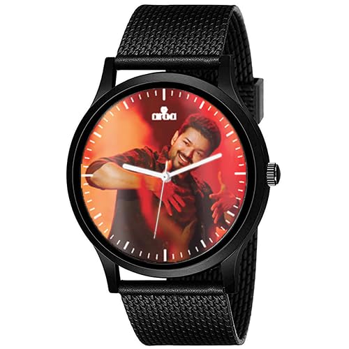 AROA Watch New Watch for Verithanam Verithanam Thlapathy Vijay Model : 825 Black Metal Type Analog Black Strap Watch Red Dial for Men Stylish Watch for Boys (B0C976XRXN) Amazon Price History, Amazon Price Tracker