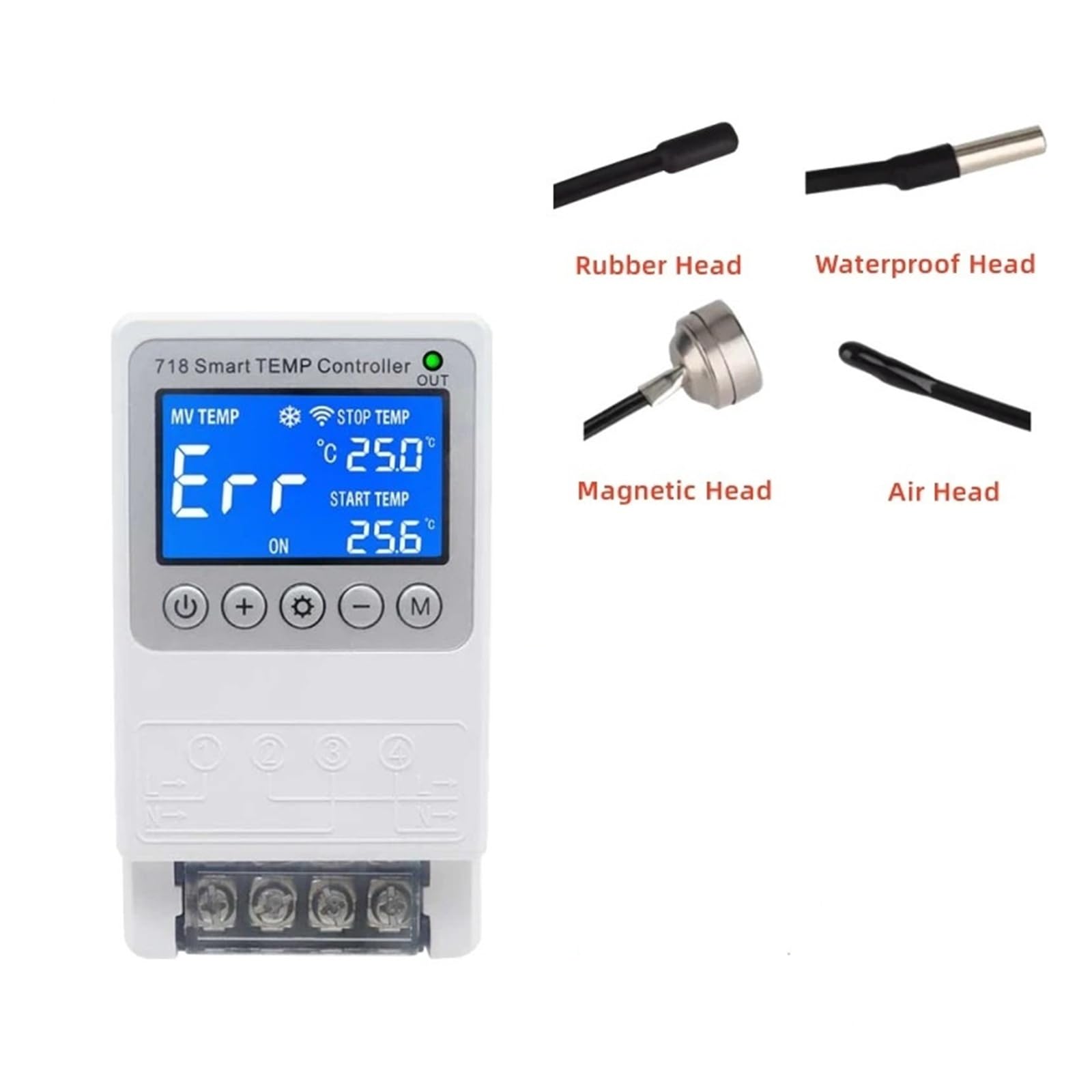 Regulator temperatury w pełni automatyczny regulator temperatury ciepłej wody z szyną DIN 718 Temp(Waterproof Head)