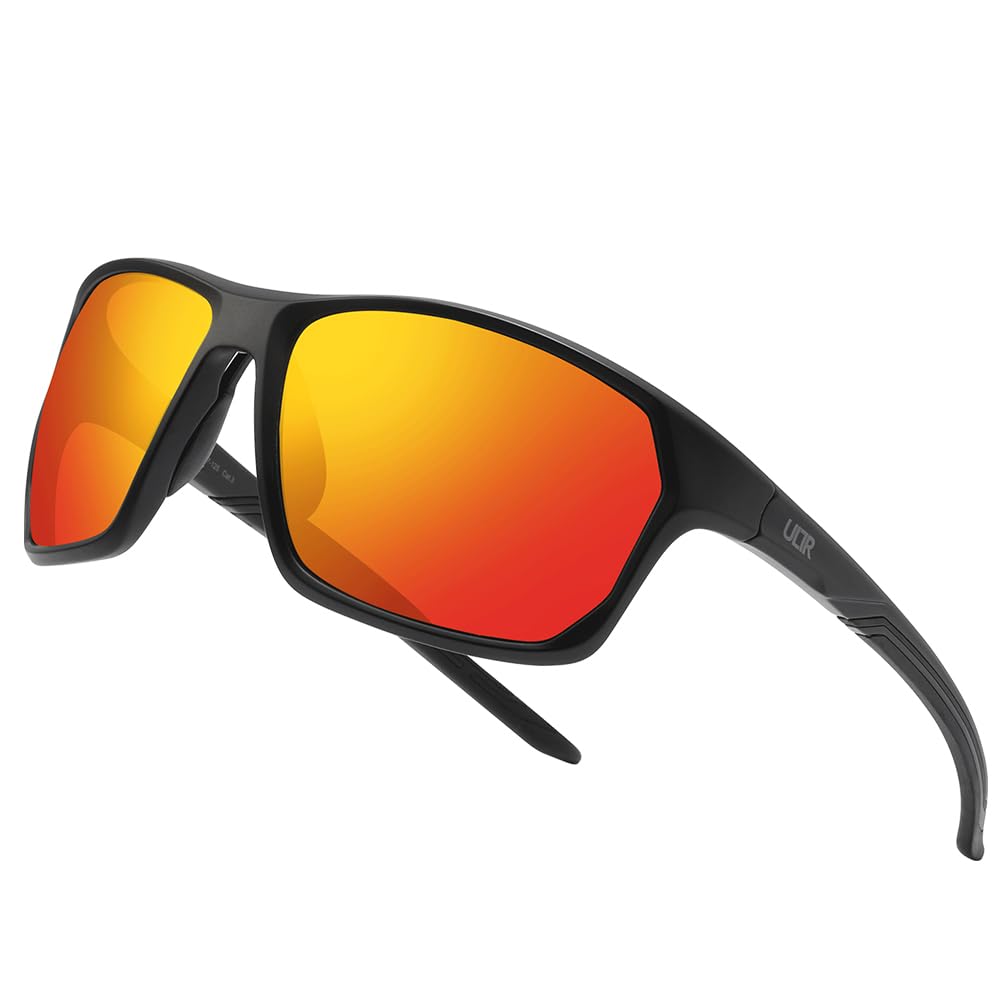 ULTRRayz Men's Polarised Sports Sunglasses for Women Comfortable Sports Glasses Mirrored for Bike, Sports, Running, Retro Sunglasses Men