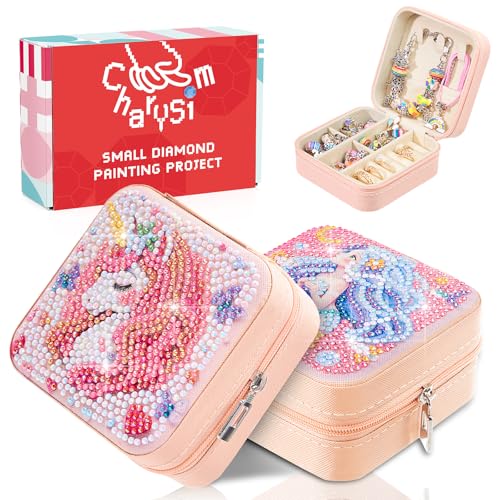 CharySim Diamond Painting portagioie fai da te per ragazze 7 8 9 10 11 12 13 anni regalo di compleanno per ragazze dai 6 ai 14 anni in su, set fai da te per bambini, regalo per adulti