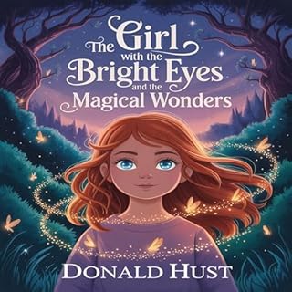 Diseño de la portada del título The Girl with the Bright Eyes and the Magical Wonders