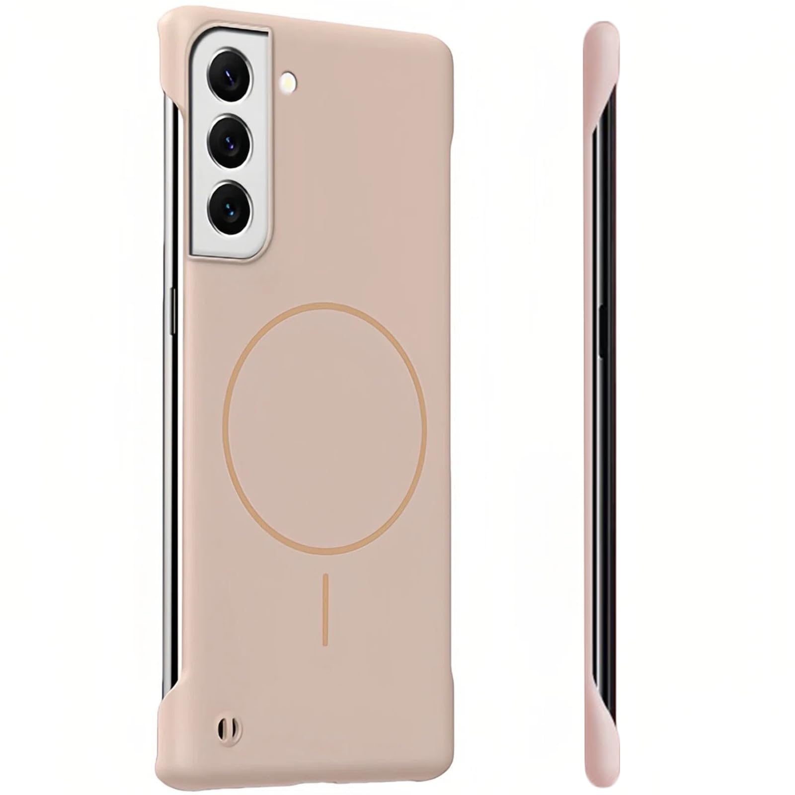 RUNGOS for Samsung S22 Case MagSafe (Bare Metal Feel) [Built-in Strong Magnet] [Rapid Heat Dissipation] Slim Borderless Cover for Samsung Galaxy S22 Case, Thin Sturdy MagSafe Cover