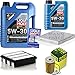 Produktbild QR-PARTS 69340852 Filter Set Inspektionspaket 6 Liter Motoröl Longtime High Tech 5W-30 MANN-FILTER Innenraumfilter Luftfilter Ölfilter