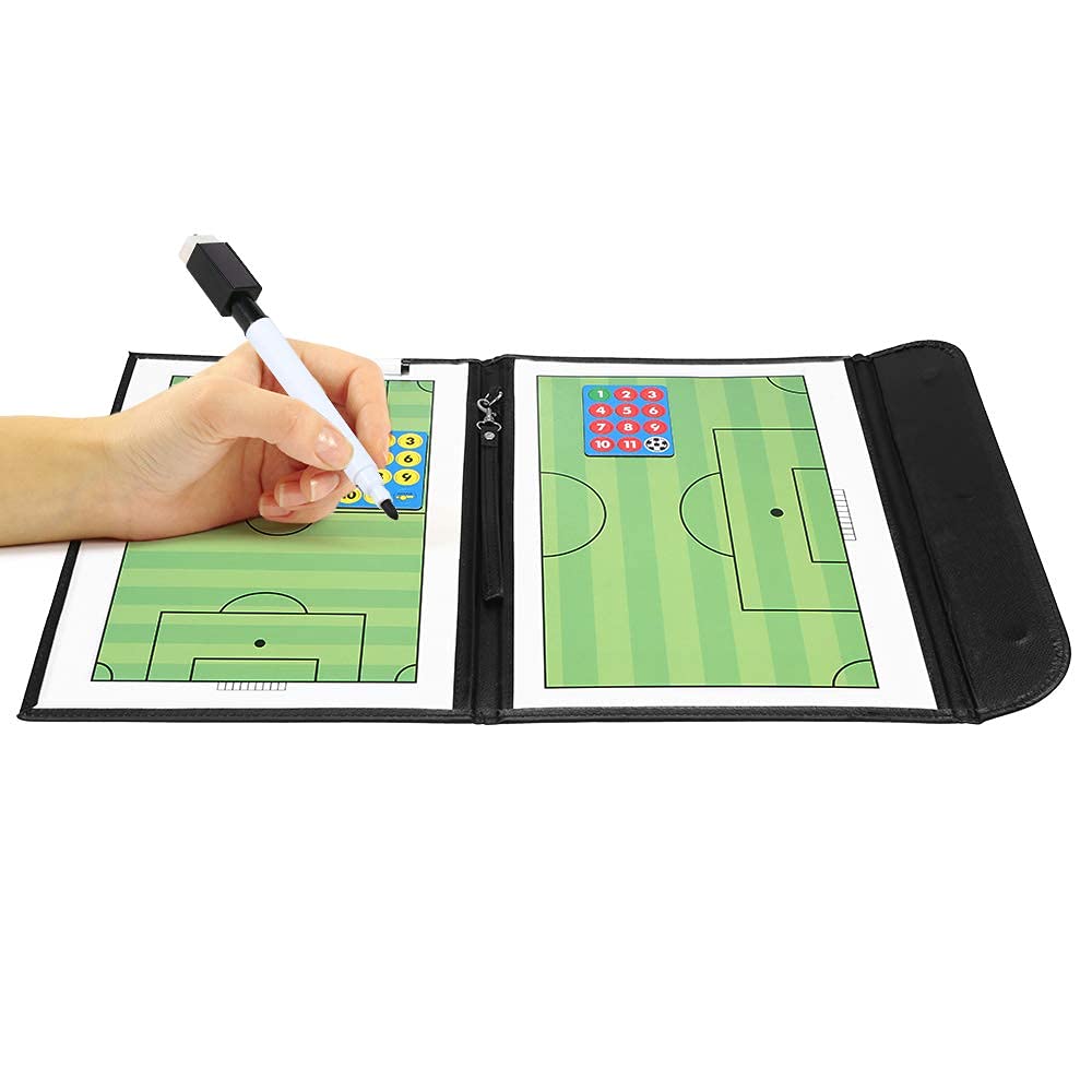 Tablero de Táctica Magnética de Fútbol Plegable con Marcador de Jugadores