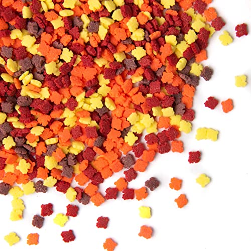 Sprinkles - Mini Fall Leaves - Thanksgiving Sprinkles - Autumn - Sprinkles for Baking - Sweets Indeed Sprinklefetti - Leaf Shapes - 4.5 ounce