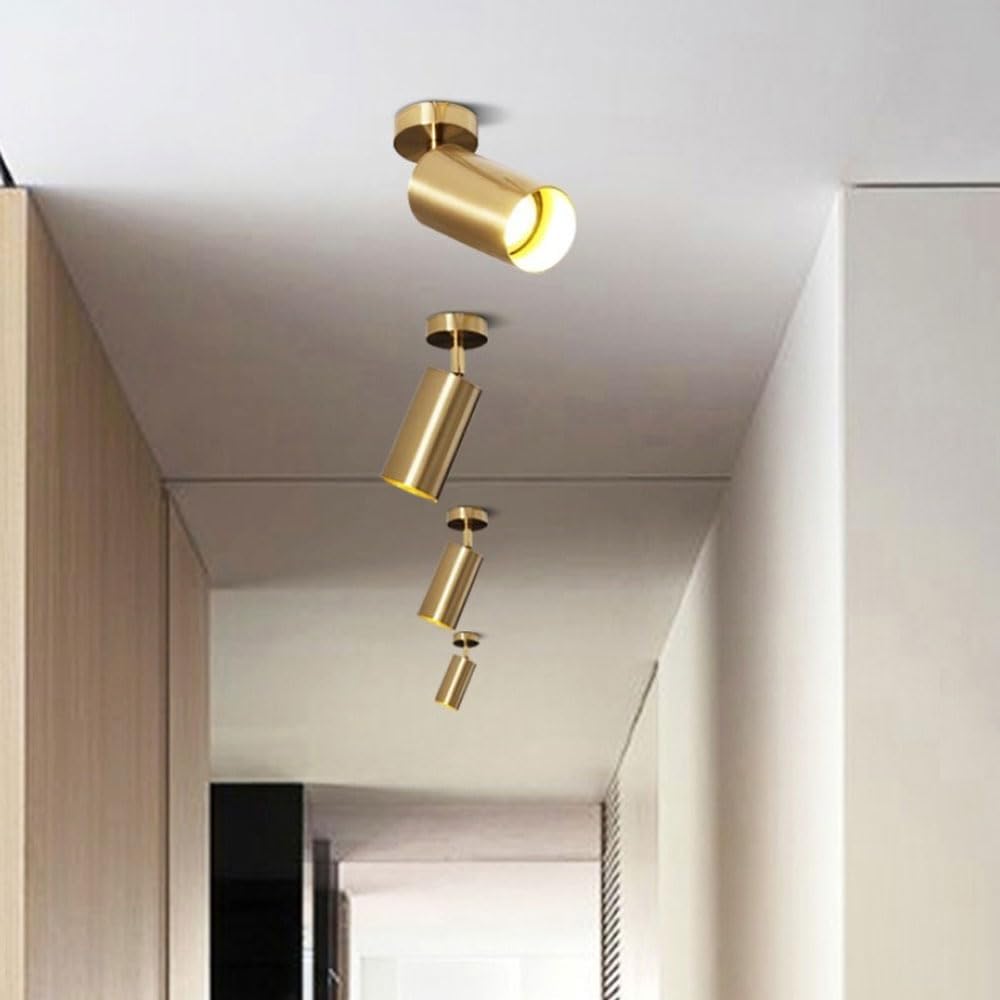 Faretti LED da Soffitto Faretti Da Soffitto Regolabili Da 2 Pezzi, Montaggio Semi-incassato In Metallo, Faretti Direzionali E27, Illuminazione D'accento For Interni, Lampade Da Parete Girevoli